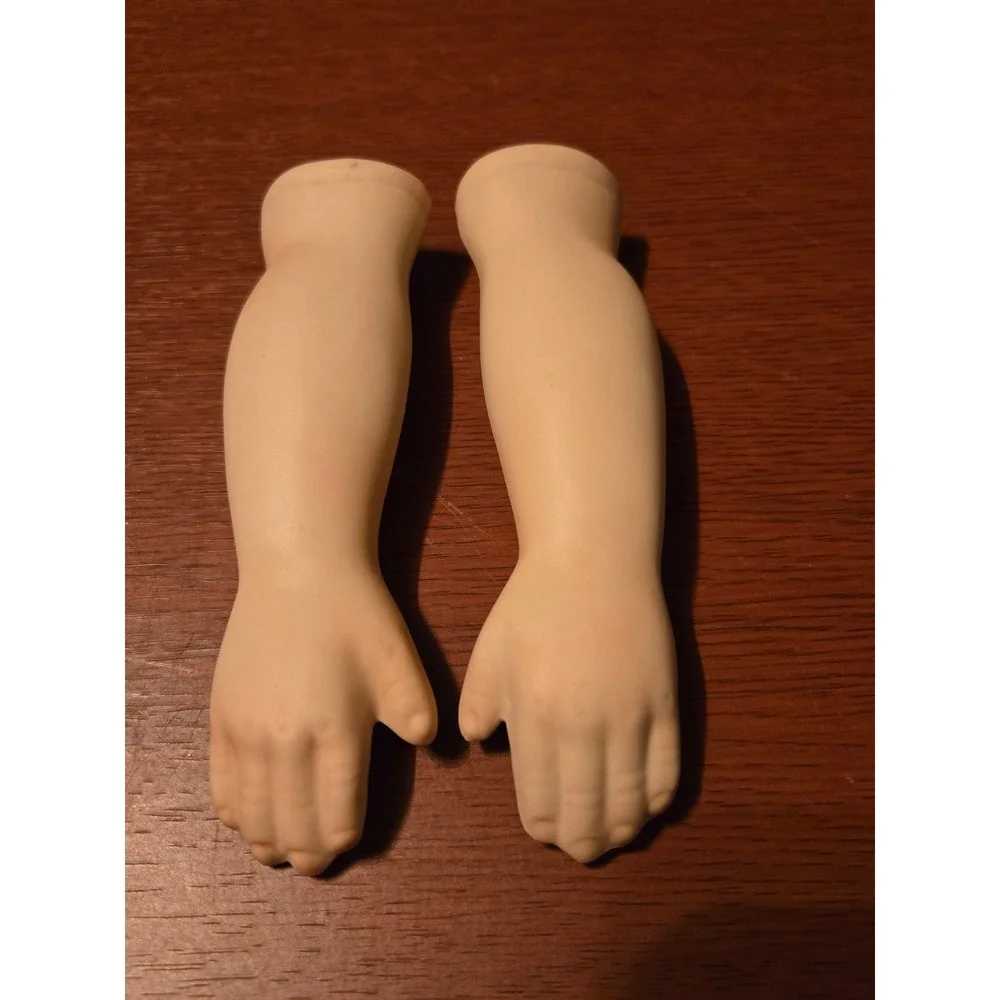 Vintage‎ Bisque Porcelain Doll Arms Pair Matte Ceramic Doll Parts Repair